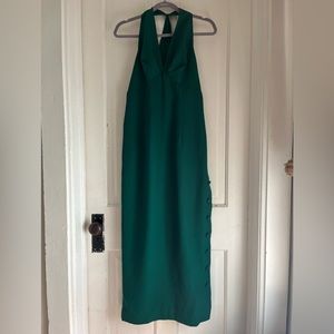 A.B.S. Evening Collection green halter maxi dress vintage size 12
